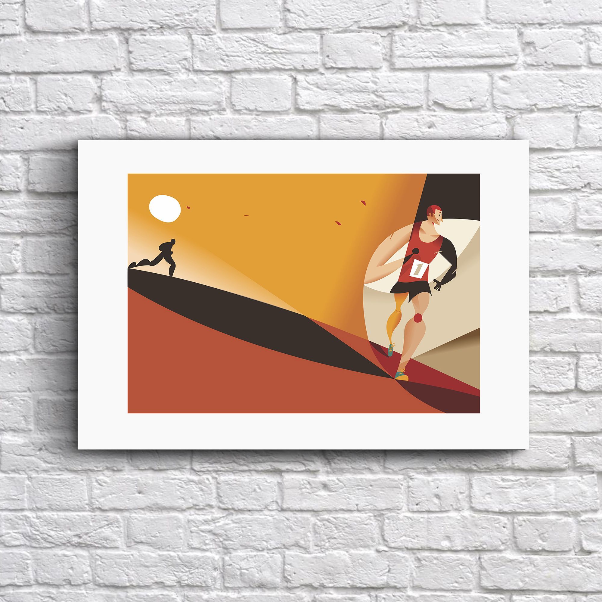 Постер "Бег в закате" от Интернет магазина Милота
