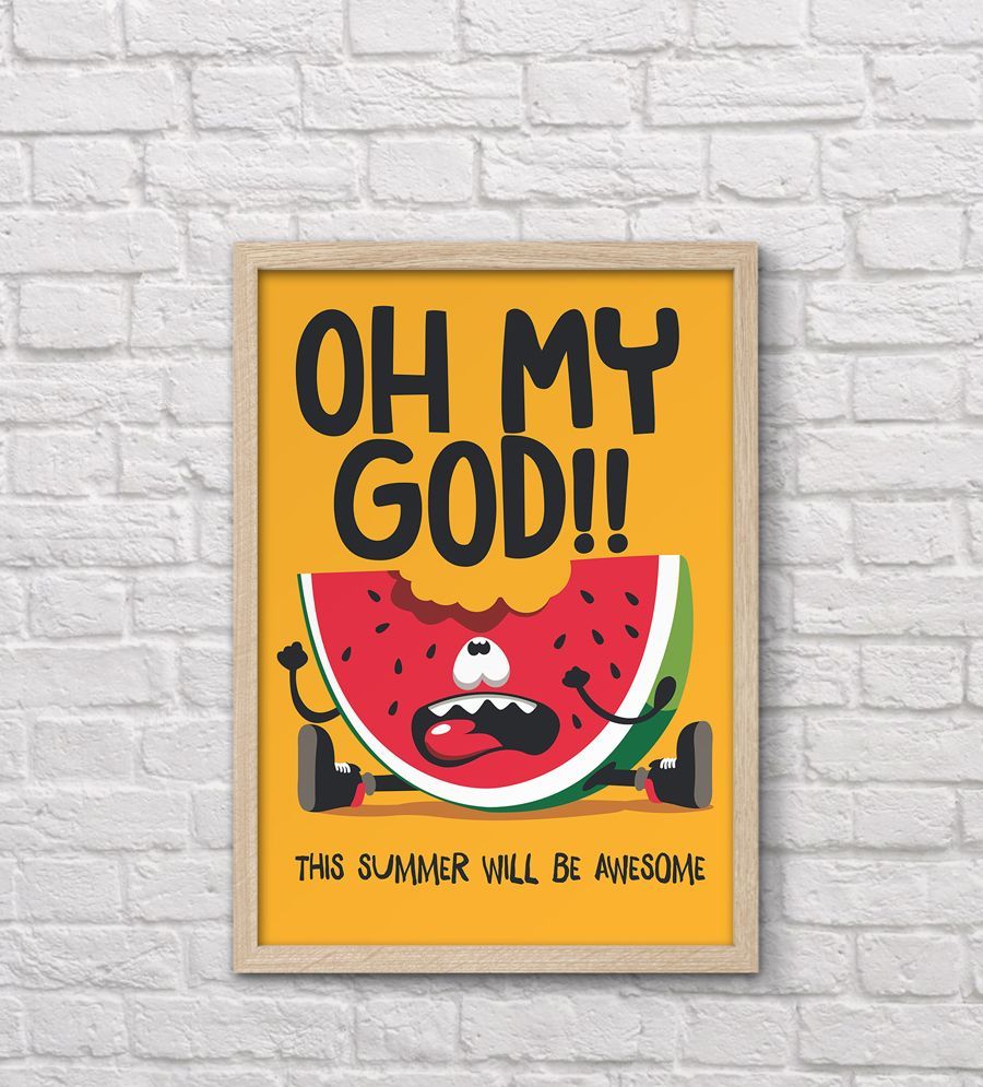 Постер "Оh my god" от Интернет магазина Милота