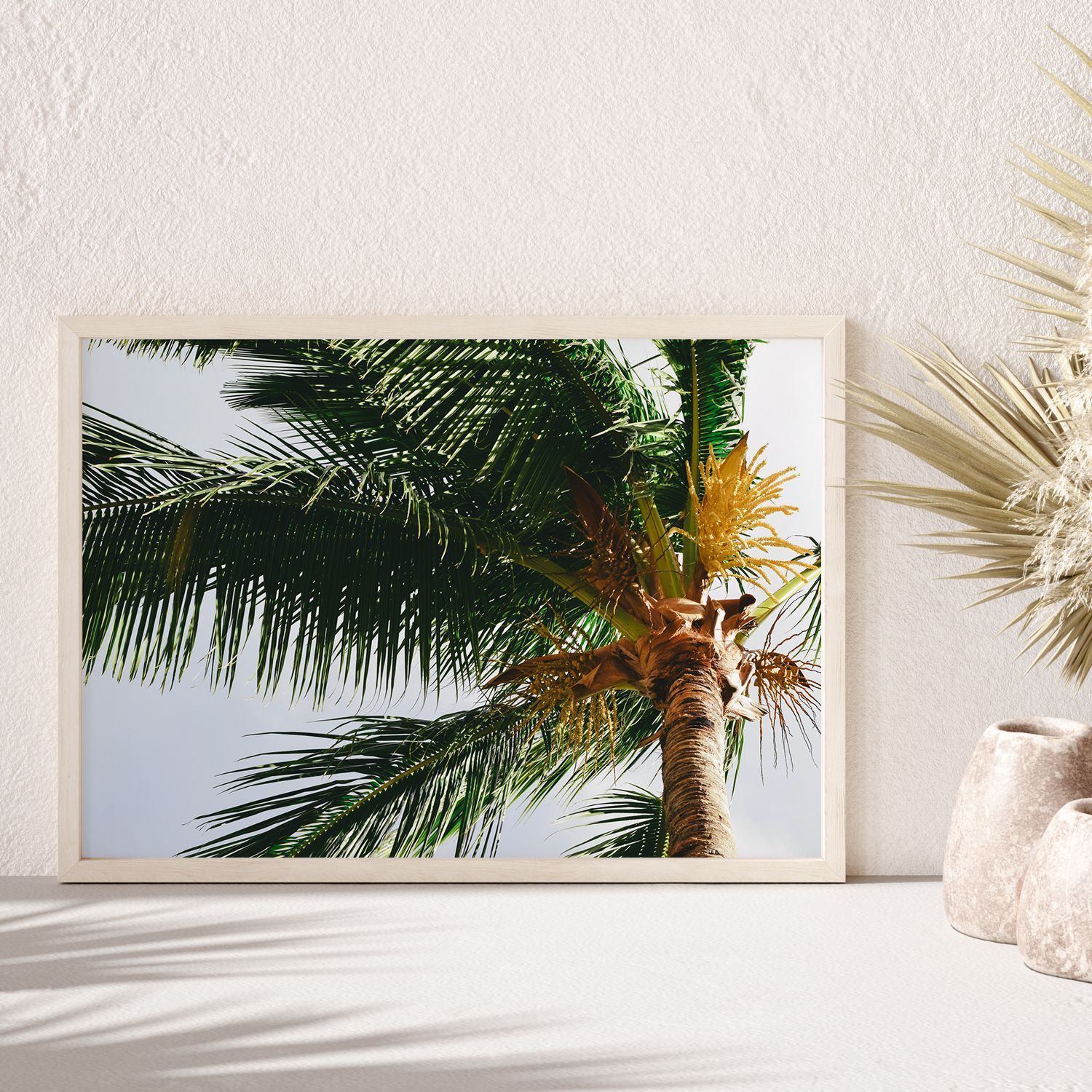 Постер "Цветение пальмы" Черный, Белый, Дерево A4 [21×30] , A3 [30x40], A2 [40x60], A1 [60x80]