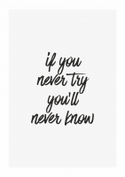 Постер "If you never try"