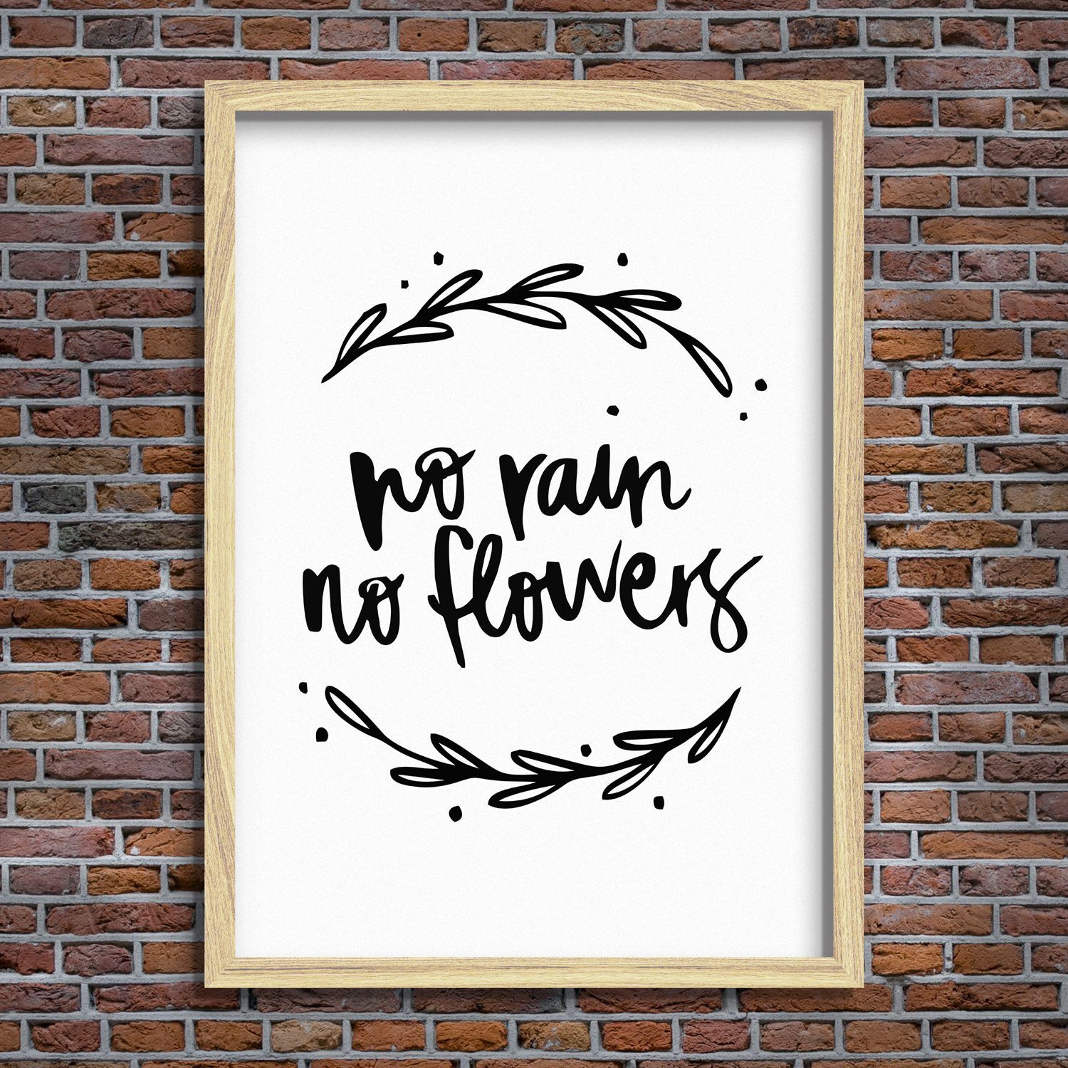 Постер "No rain no flowers"