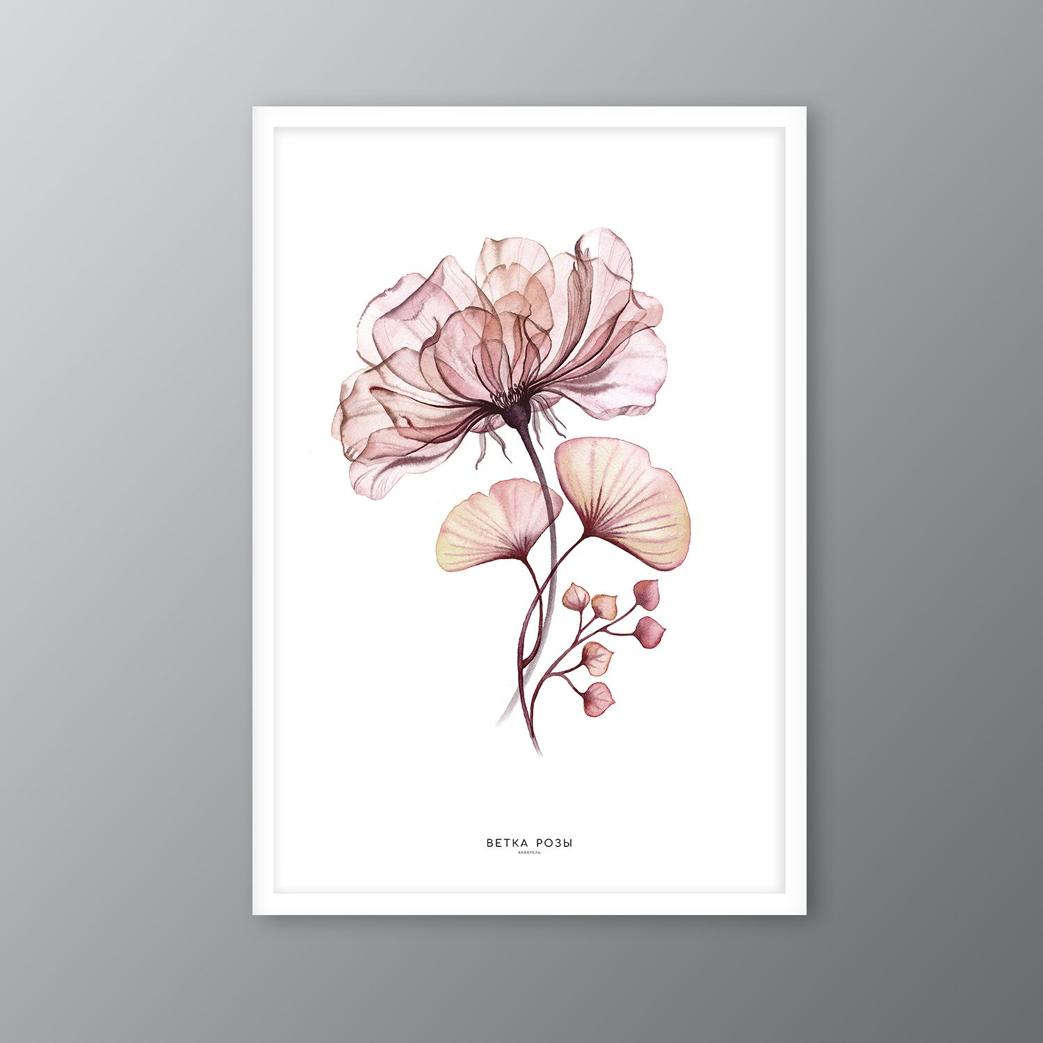 Постер "Ветка розы" от Интернет магазина Милота