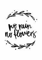 Постер "No rain no flowers"