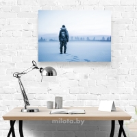 Постер "Зимнее путешествие" Черный, Белый, Дерево A4 [21×30] , A3 [30x40], A2 [40x60], A1 [60x80]