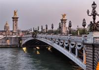 Постер "Мост Александра III во Франции" Дерево, Черный, Белый A4 [21×30] , A3 [30x40]