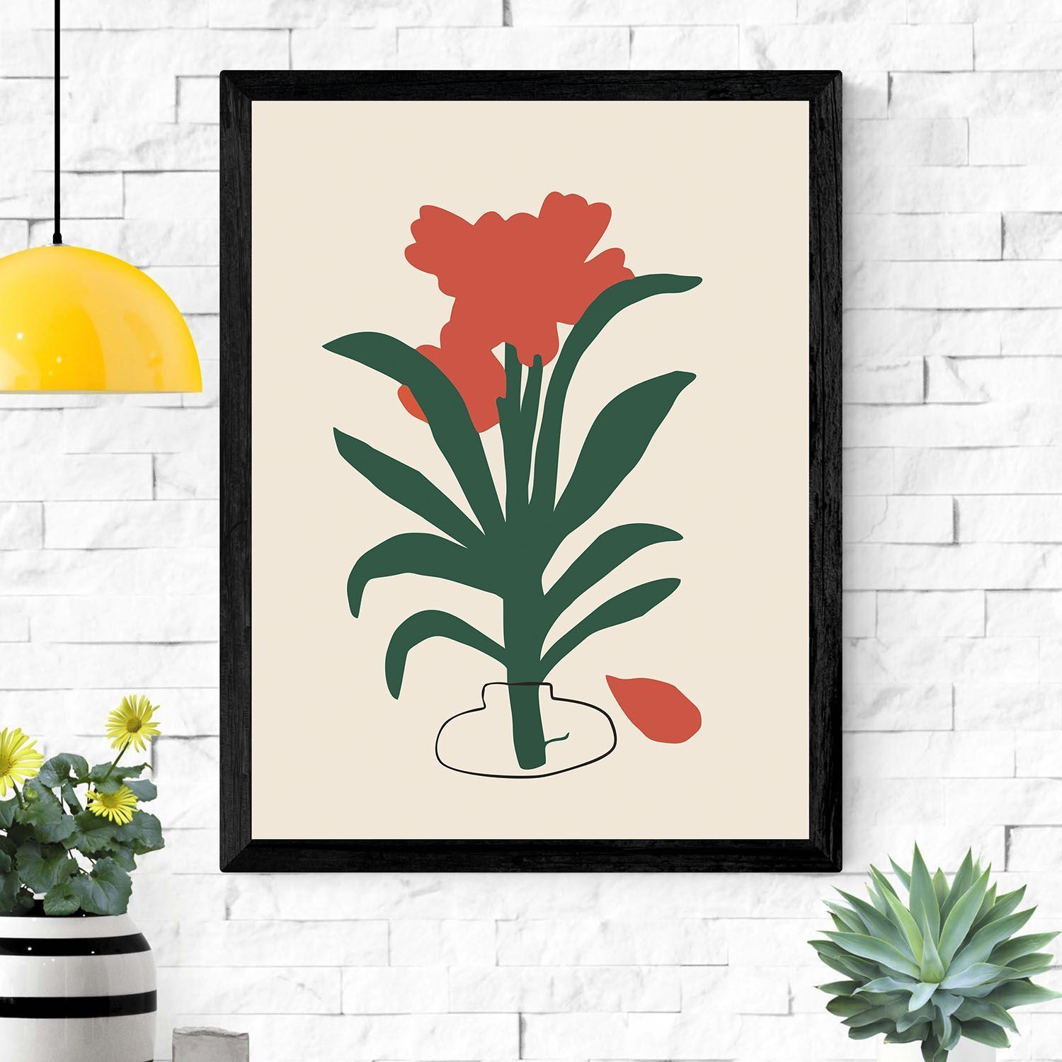 Постер "Красный цветок" от Интернет магазина Милота
