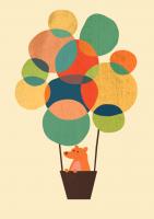 Постер "Мишка на воздушном шаре" от Интернет магазина Милота