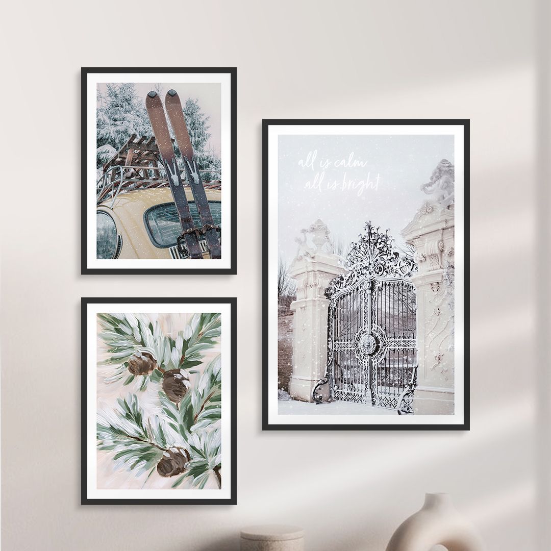 Набор постеров "Покатаемся на лыжах?"