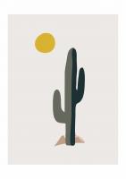 Постер "Cactus and the Rising Sun" от Интернет магазина Милота