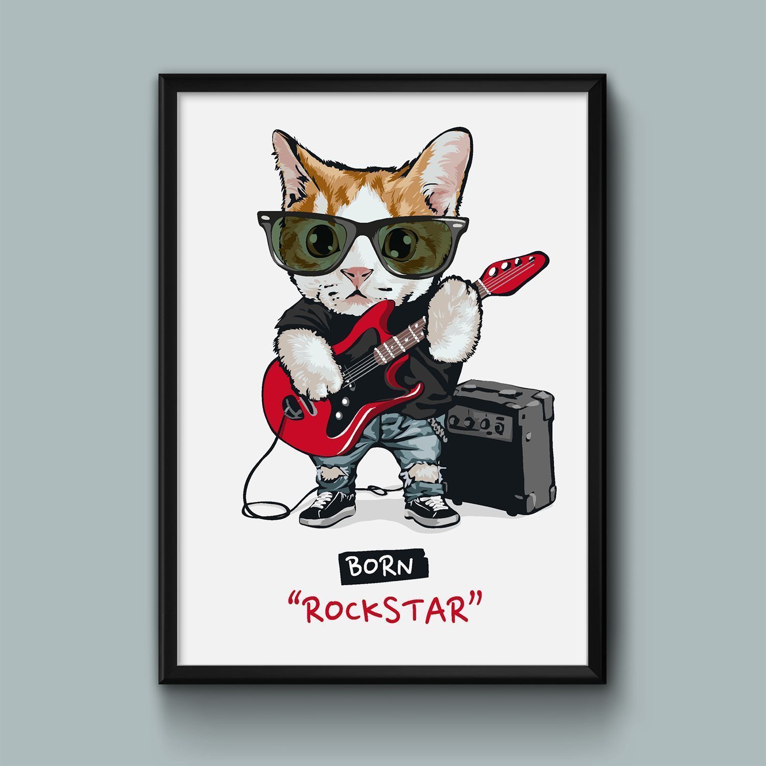 Постер "Born RockStar" от Интернет магазина Милота