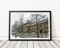 Постер "Зимний Париж" Дерево, Черный, Белый A4 [21×30] , A3 [30x40], A2 [40x60]