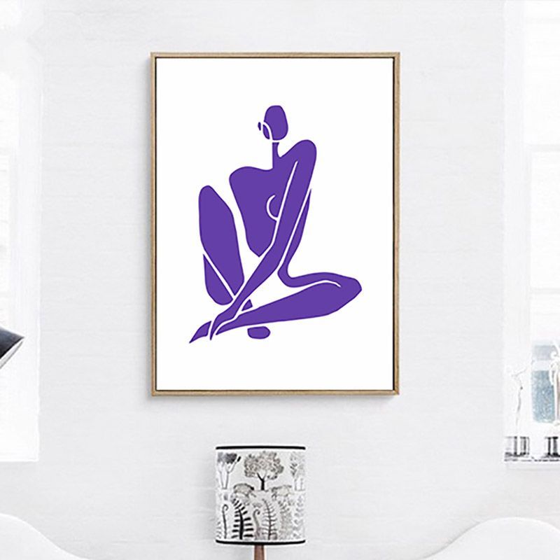 Постер "Sitting nude in blue" от Интернет магазина Милота
