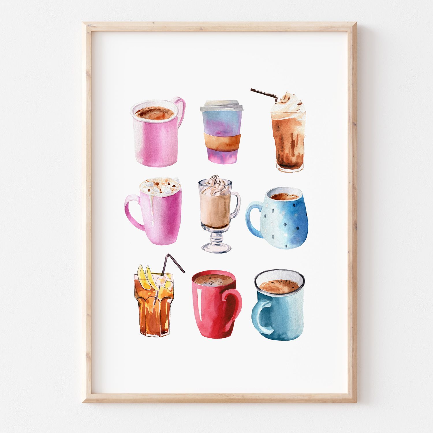 Постер "9 чашек" от Интернет магазина Милота