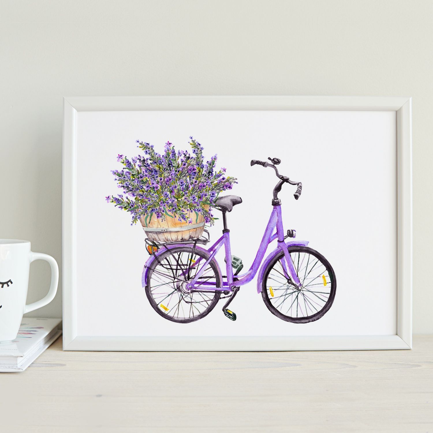 Постер "Велосипед с лавандой" от Интернет магазина Милота