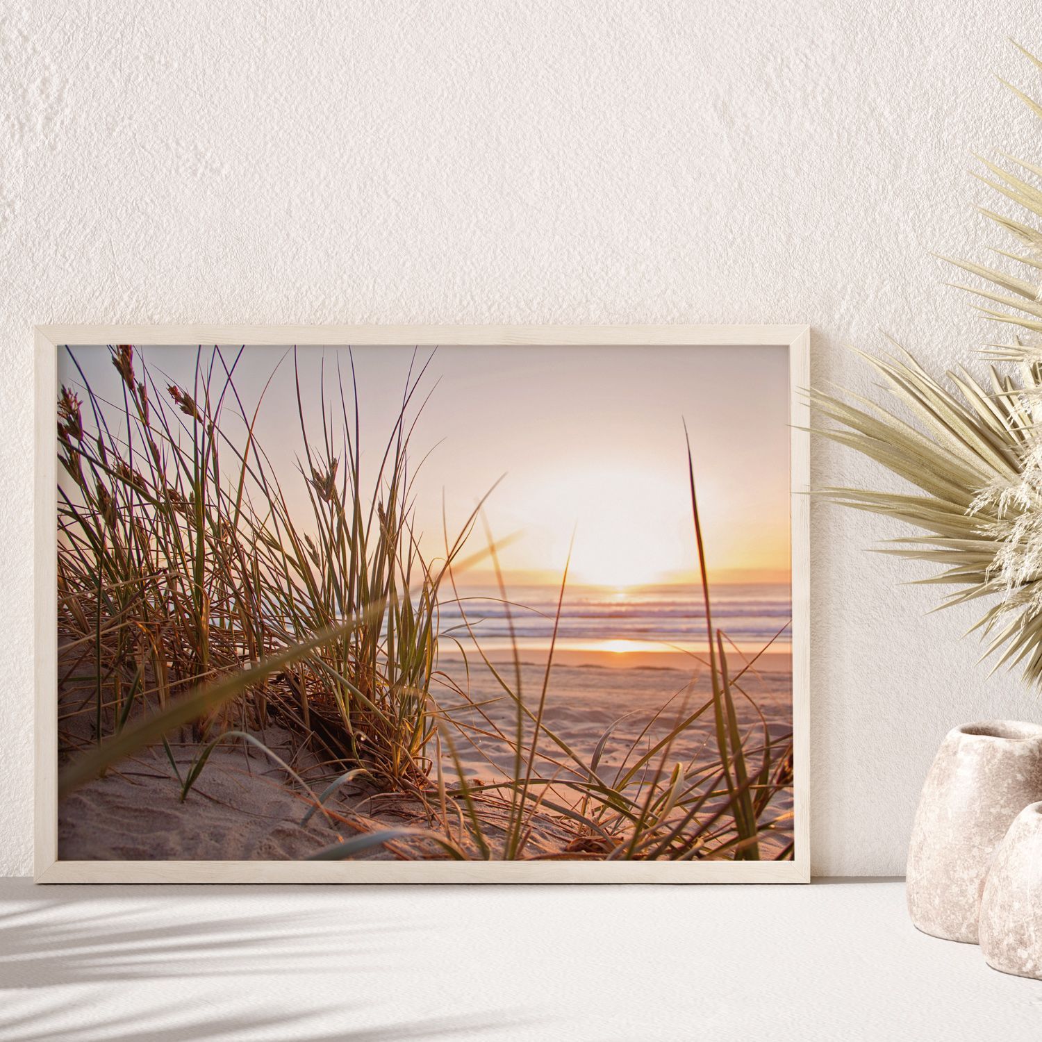 Постер "Восход солнца на берегу моря" Черный, Белый, Дерево A4 [21×30] , A3 [30x40], A2 [40x60]