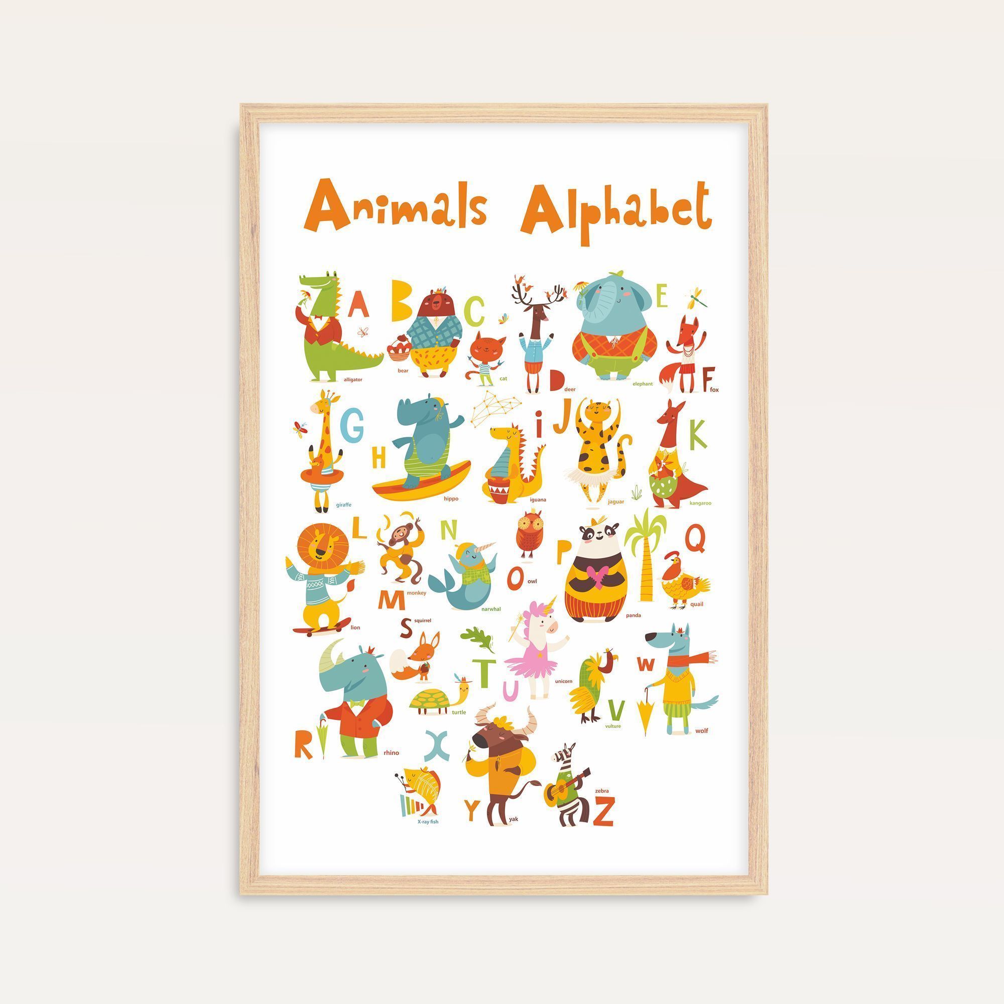 Постер "Animals Alphabet" от Интернет магазина Милота