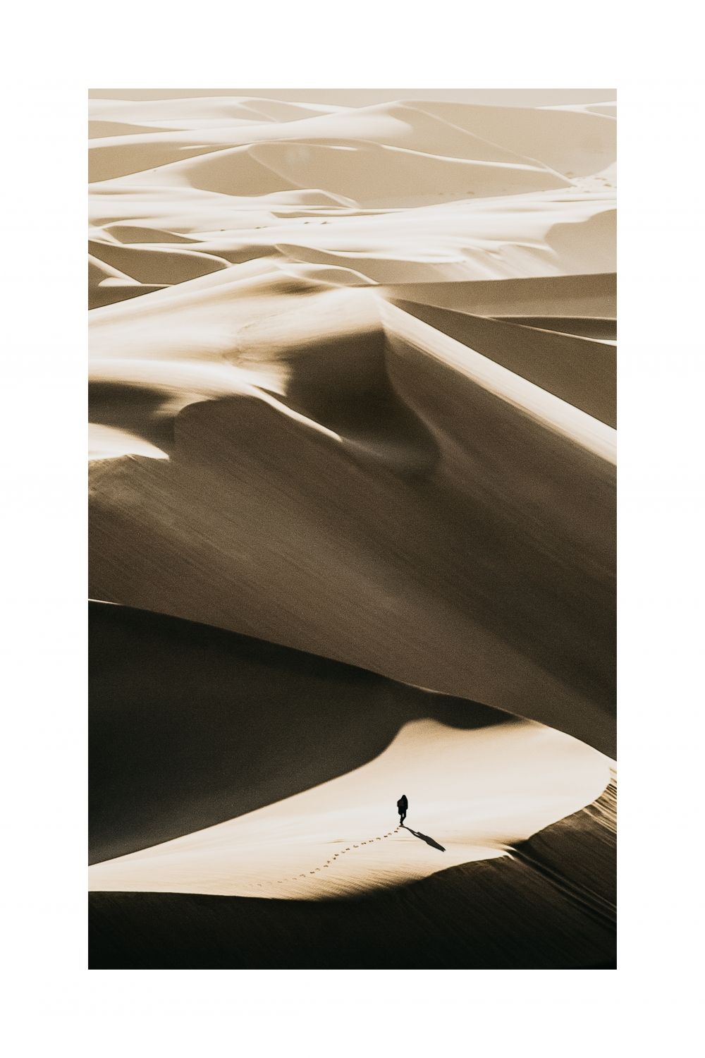 Постер "Бархан" Черный, Белый, Дерево A4 [21×30] , A3 [30x40], A2 [40x60]