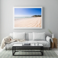 Постер "Пляж с белым песком" Черный, Белый, Дерево A4 [21×30] , A3 [30x40], A2 [40x60]