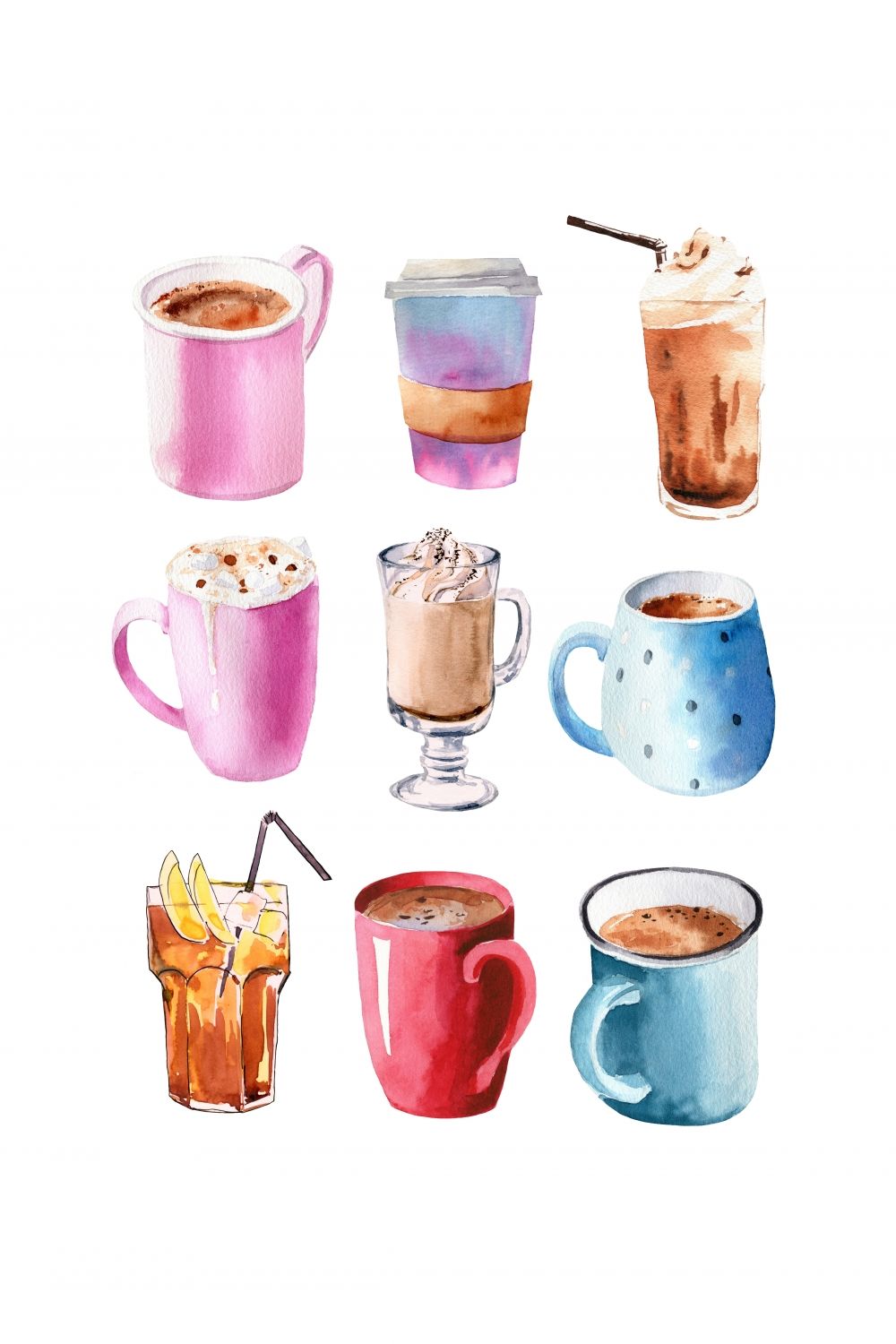 Постер "9 чашек" от Интернет магазина Милота