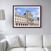 Постер "Дворец-музей Лувр в Париже" Дерево, Черный, Белый A4 [21×30] , A3 [30x40], A2 [40x60], A1 [60x80]