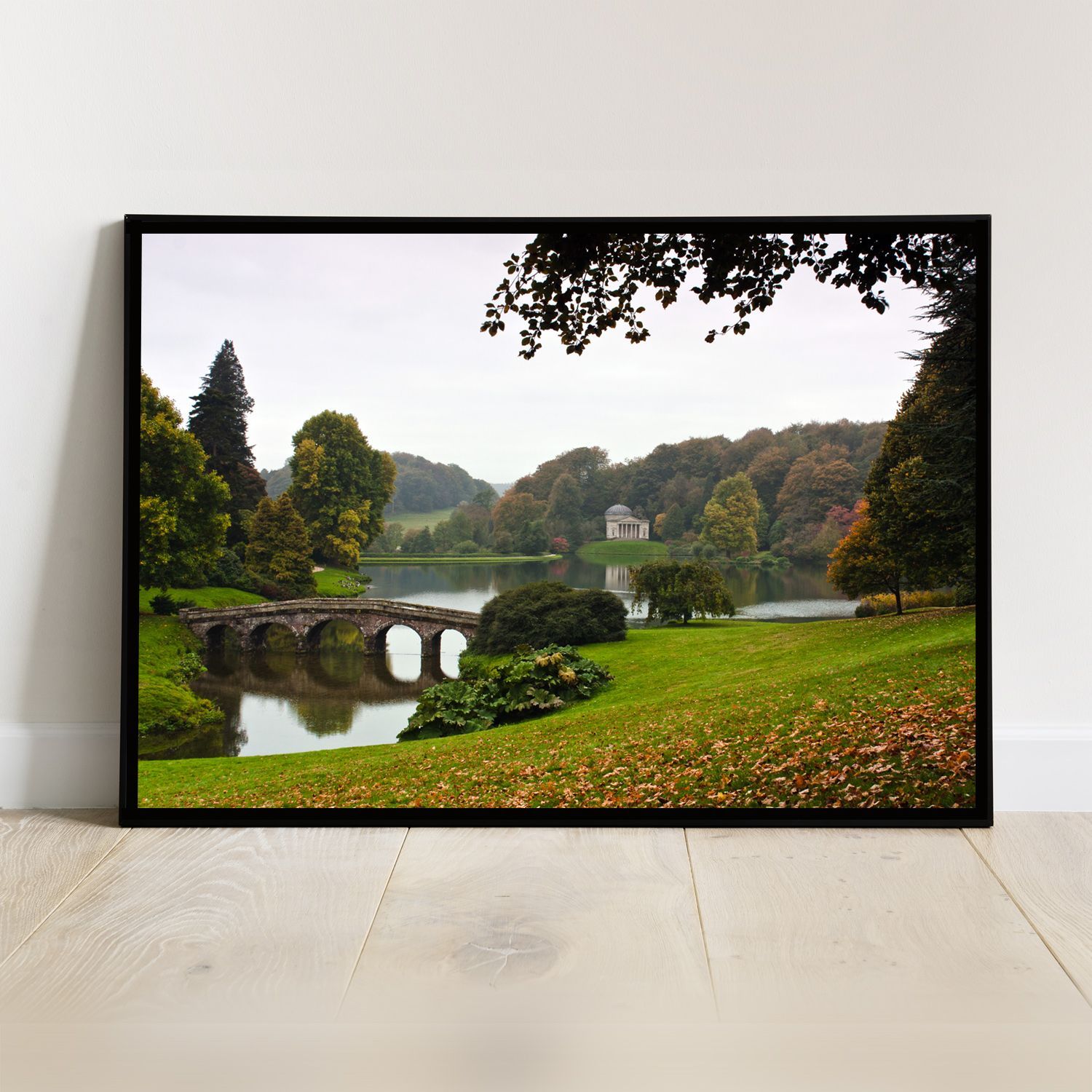 Постер "Английский парк" Черный, Белый, Дерево A4 [21×30] , A3 [30x40], A2 [40x60], A1 [60x80]
