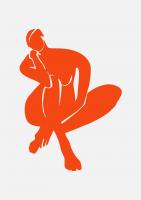 Постер "Nude Woman in Orange" от Интернет магазина Милота