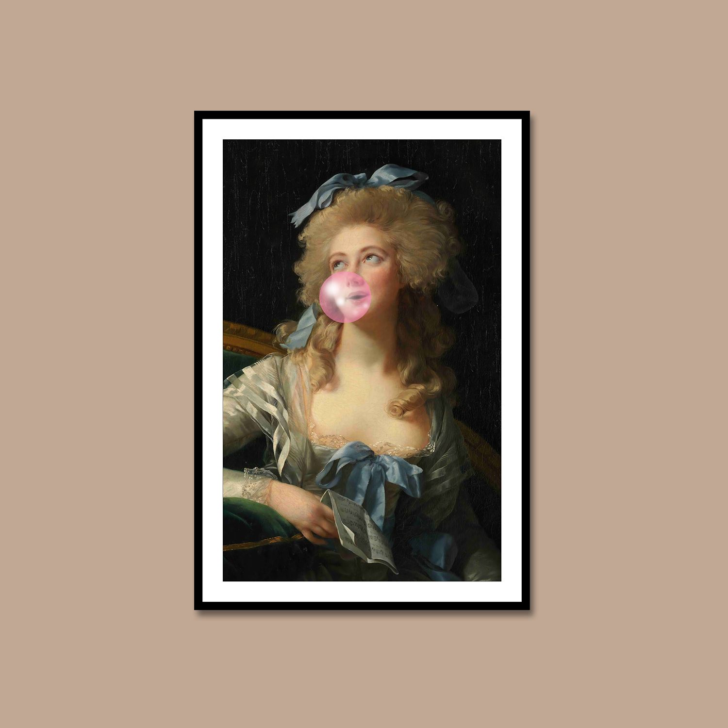 Постер "Portrait of Madame Grand" Черный, Белый, Дерево A4 [21×30] , A3 [30x40], A2 [40x60]