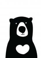 Постер "Черный медведь нордик" от Интернет магазина Милота