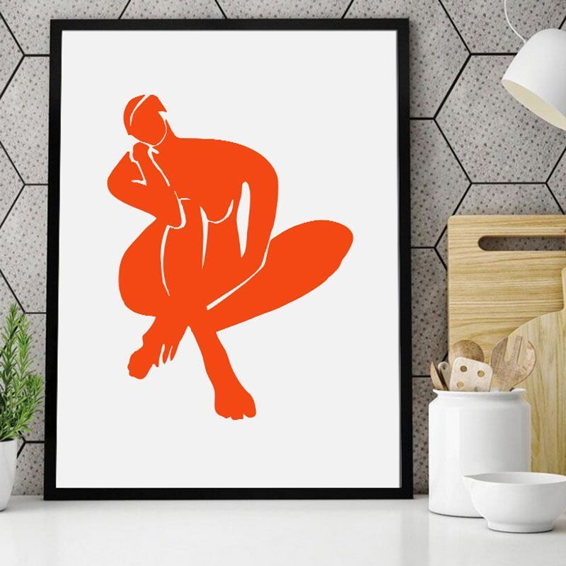 Постер "Nude Woman in Orange" от Интернет магазина Милота