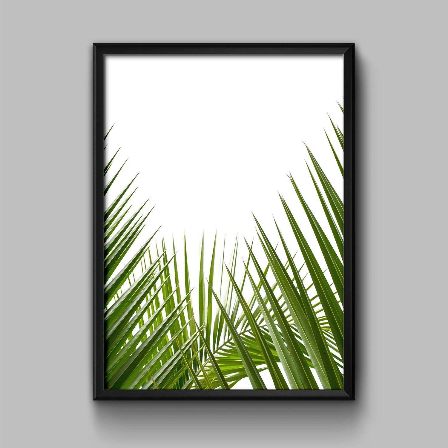 Постер "Пальмовый лист 06" Черный, Белый, Дерево A4 [21×30] , A3 [30x40], A2 [40x60], A1 [60x80]