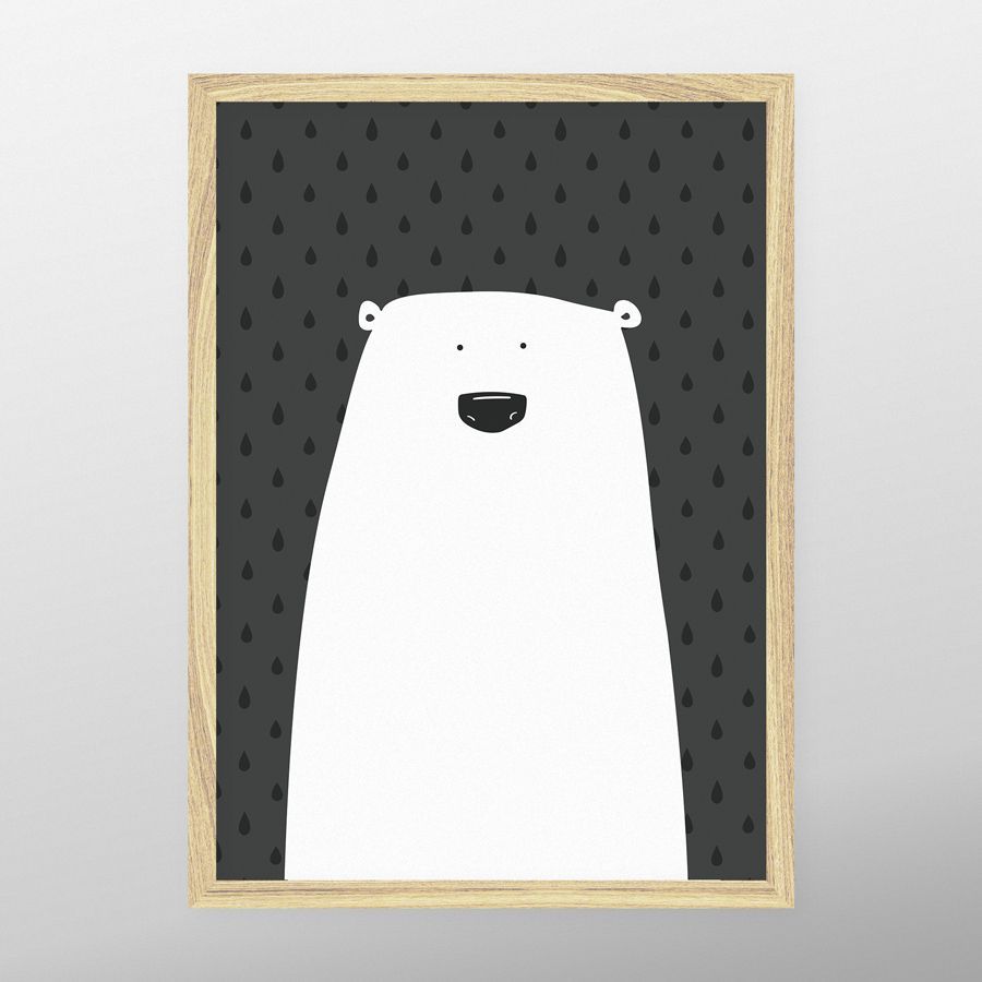 Постер "Белый медведь" от Интернет магазина Милота