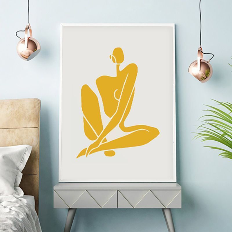 Постер "Sitting nude in yellow" от Интернет магазина Милота