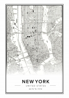Постер "Map New York" от Интернет магазина Милота