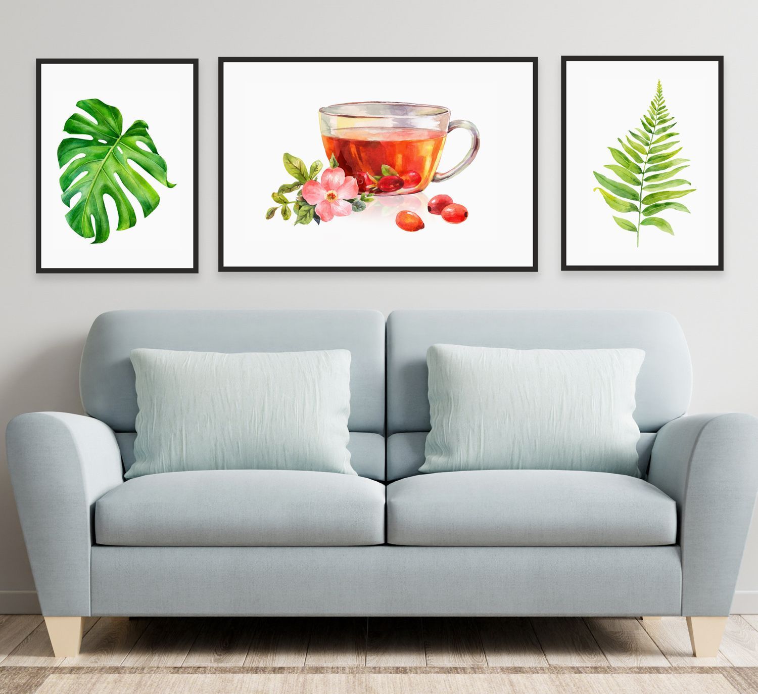 Набор постеров "Шиповниковый чай и зелень"