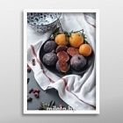 Постер "Натюрморт с фруктами" A2 с рамкой белый