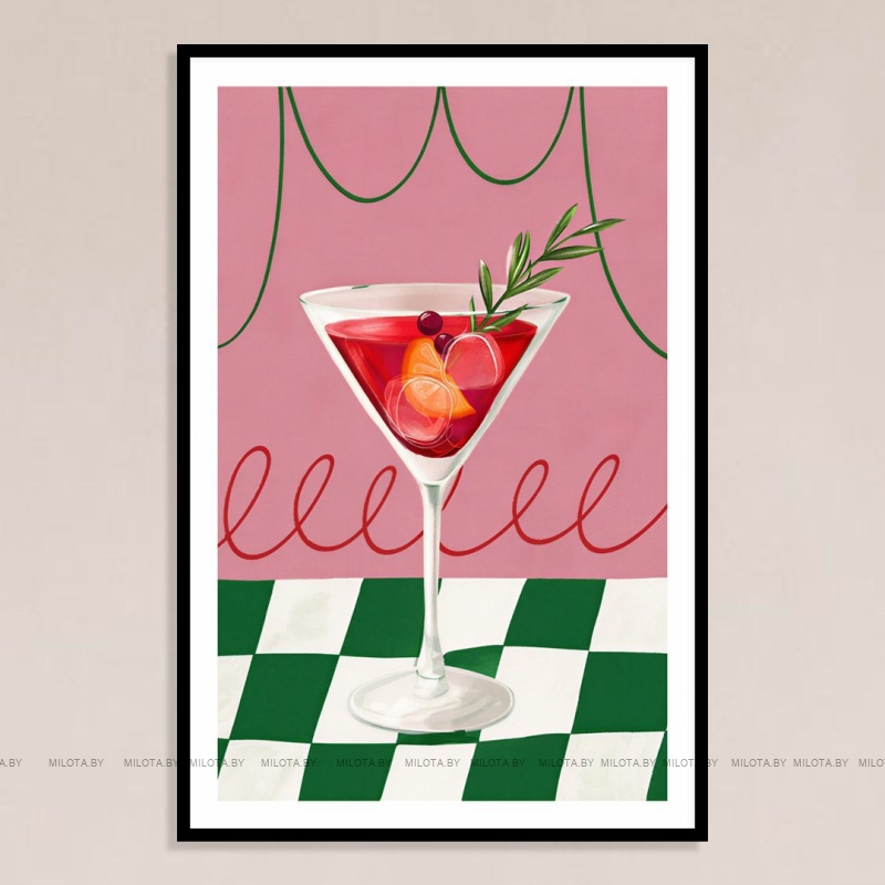 Постер "Бокал" от Интернет магазина Милота