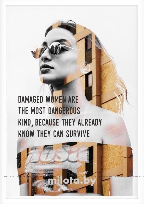 Постер &quot;Most dangerous women&quot; A1 с рамкой белый