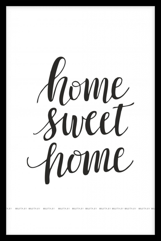 Постер &quot;Sweet Home Poster&quot; A3 с рамкой черный