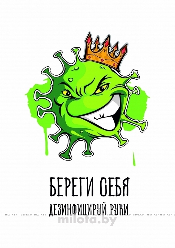 Постер &quot;Дезинфицируй руки&quot; A2 без рамки