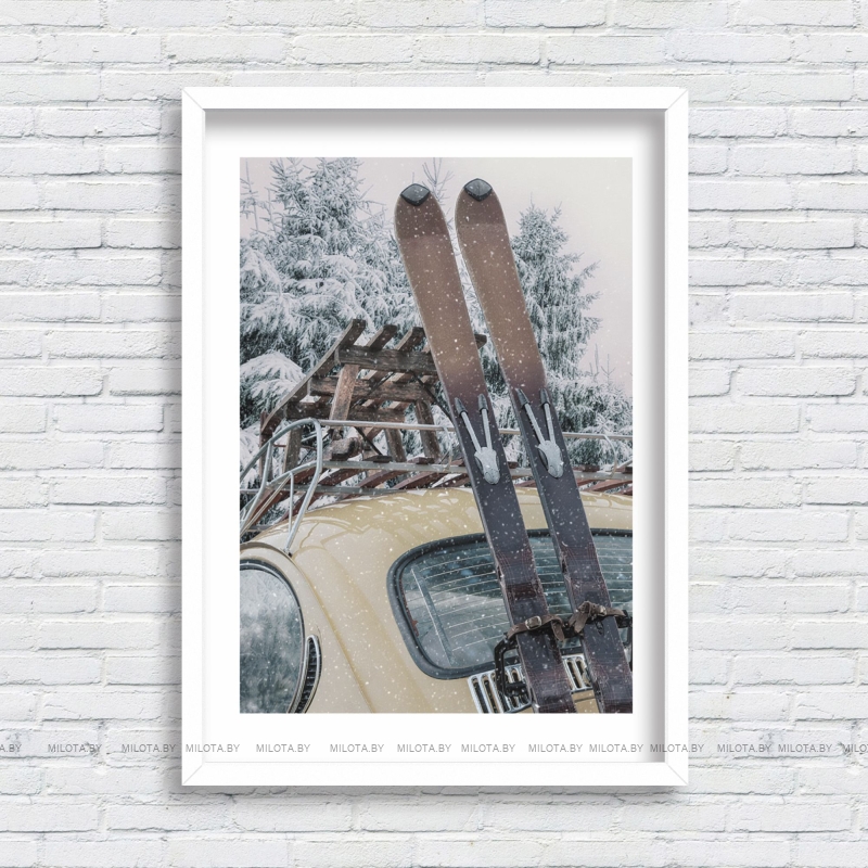Постер "Лыжи" от Интернет магазина Милота