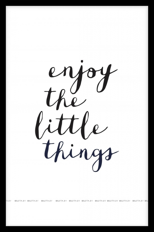 Постер &quot;Little Things&quot; A4 с рамкой черный