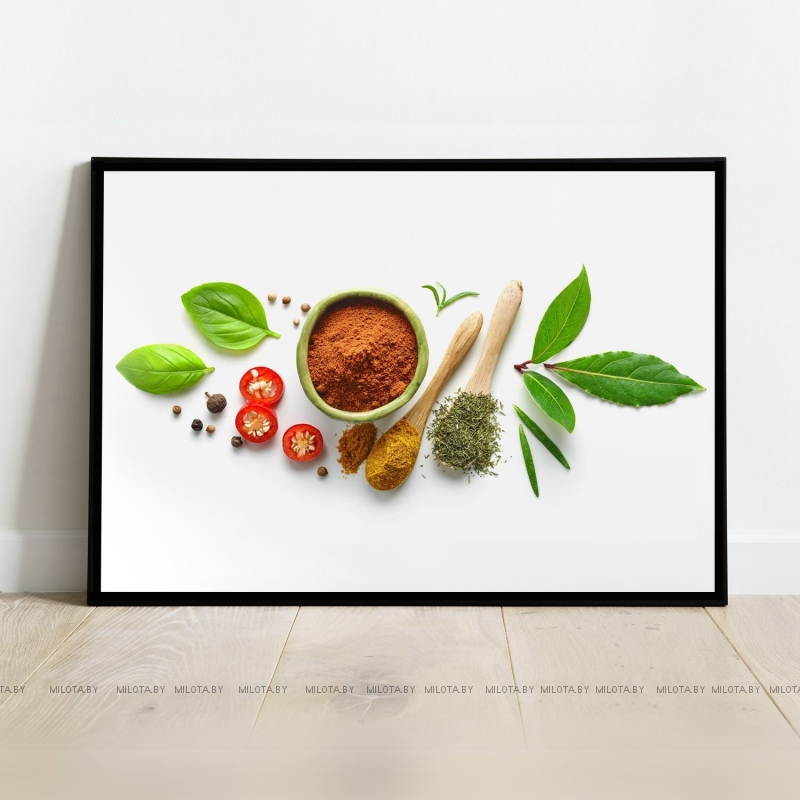 Постер "Натюрморт из специй" Без рамки, Рамка A4 c небьющимся стеклом, Рамка A3 c небьющимся стеклом, Рамка A2 c небьющимся стеклом, Рамка A1 c небьющимся стеклом 