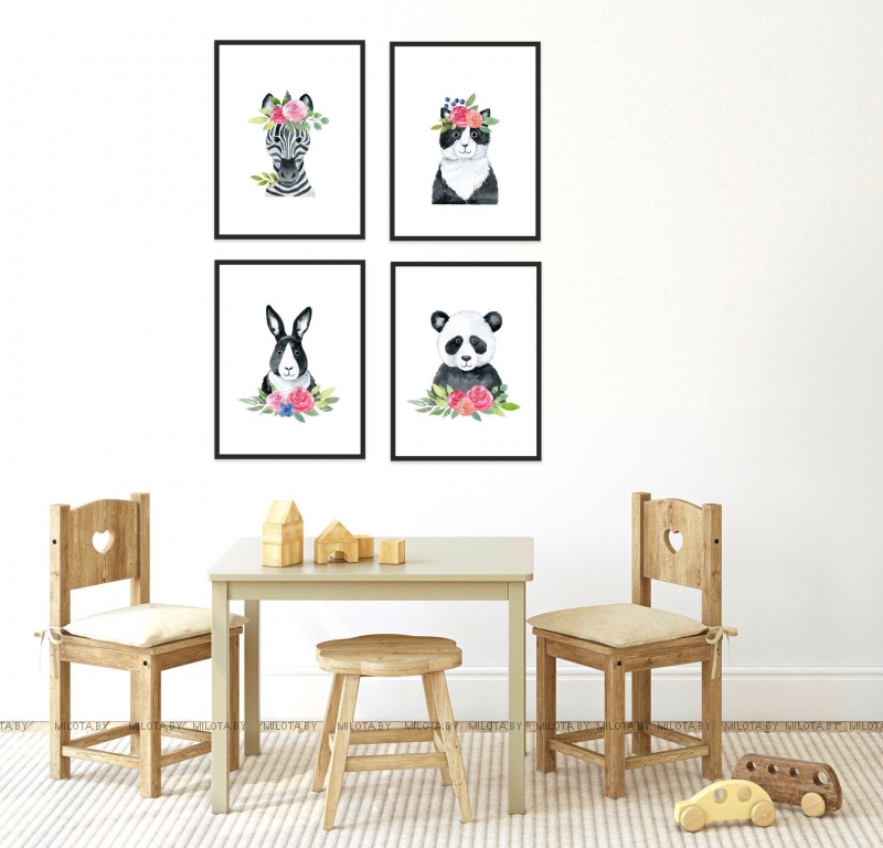 Набор постеров "Группа черно-белых товарищей" от Интернет магазина Милота