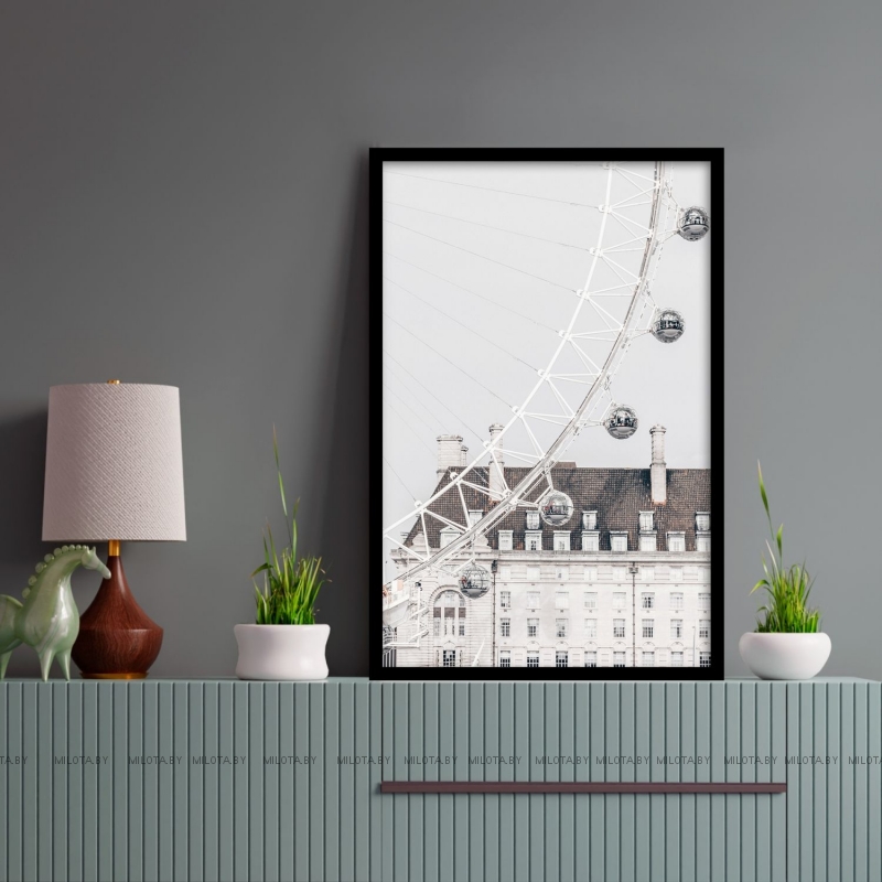 Постер "Panoramic wheel" Без рамки, Рамка A4 c небьющимся стеклом, Рамка A3 c небьющимся стеклом, Рамка A2 c небьющимся стеклом 