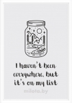 Постер "Its on my list" A1 с рамкой белый