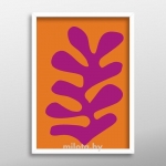 Постер "Sea Flower by Matisse" A3 с рамкой белый