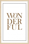 Постер "Wonderful life" A4 с рамкой дерево