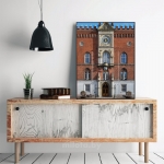 Постер "Odense City Hall" Без рамки, Рамка A4 c небьющимся стеклом, Рамка A3 c небьющимся стеклом, Рамка A2 c небьющимся стеклом 