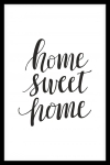 Постер "Sweet Home Poster" A3 с рамкой черный