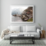 Постер "Hallstatt austria" Без рамки, Рамка A4 c небьющимся стеклом, Рамка A3 c небьющимся стеклом, Рамка A2 c небьющимся стеклом 